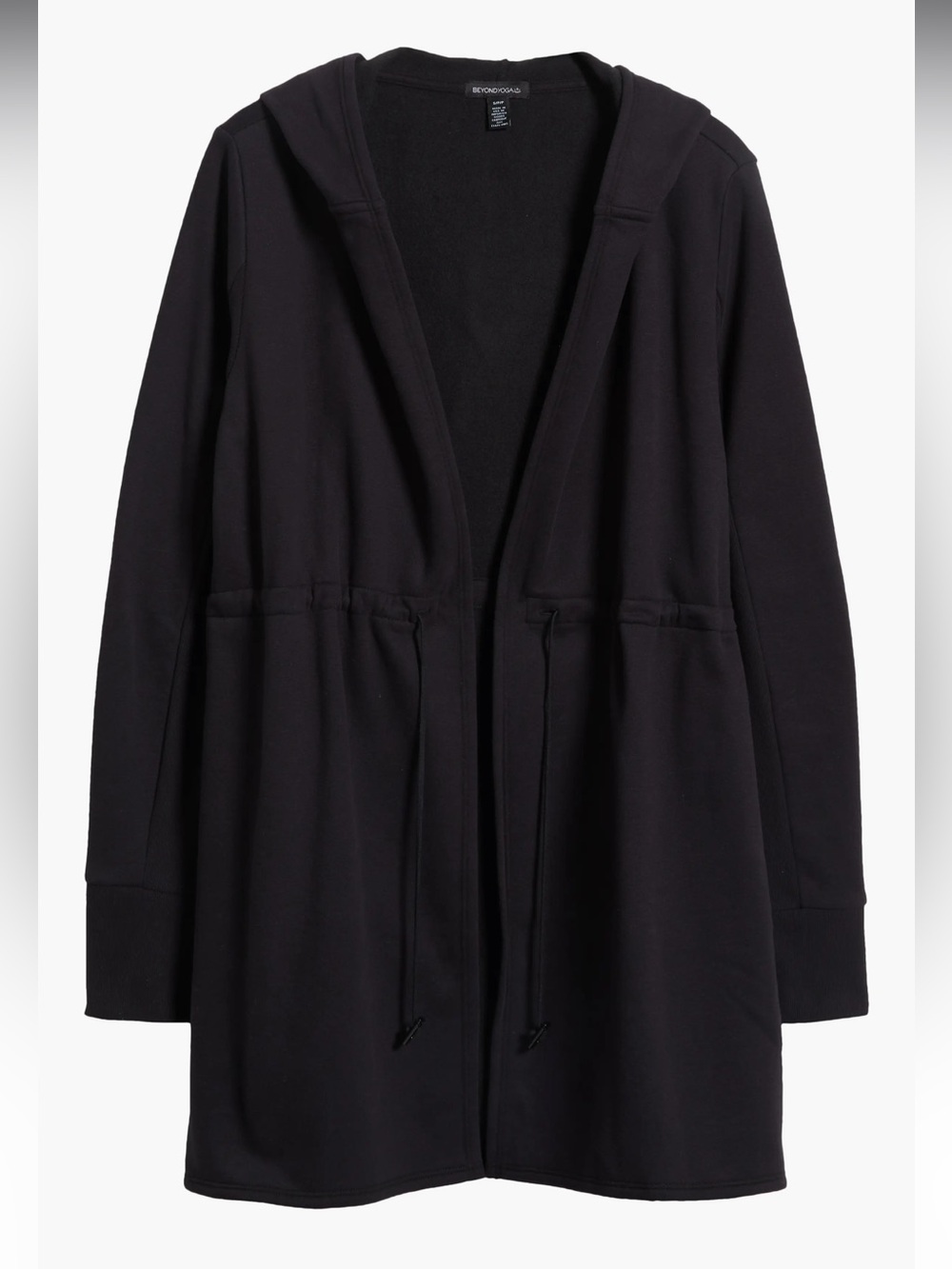 Beyond Yoga On the Go Open Front Hooded
Sweatshirt Jacket Black Size Small - Picture 5 of 16